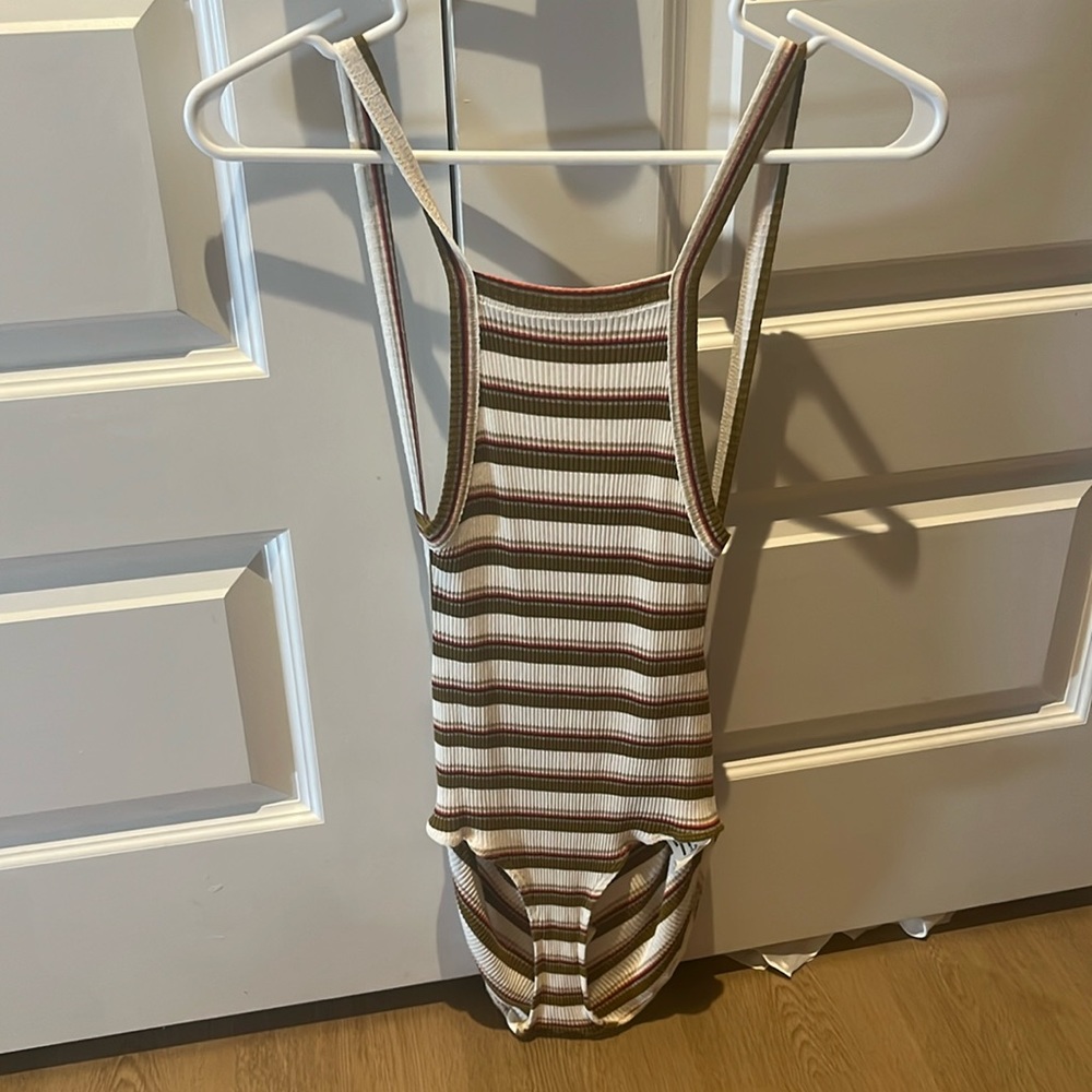 Stripe low back bodysuit